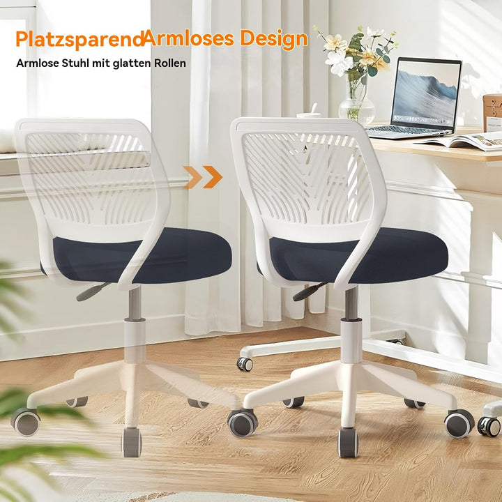 XUEGW Drehbarer Bürostuhl mit weicher Polsterung, höhenverstellbarer Arbeitsstuhl, ergonomischer Sch