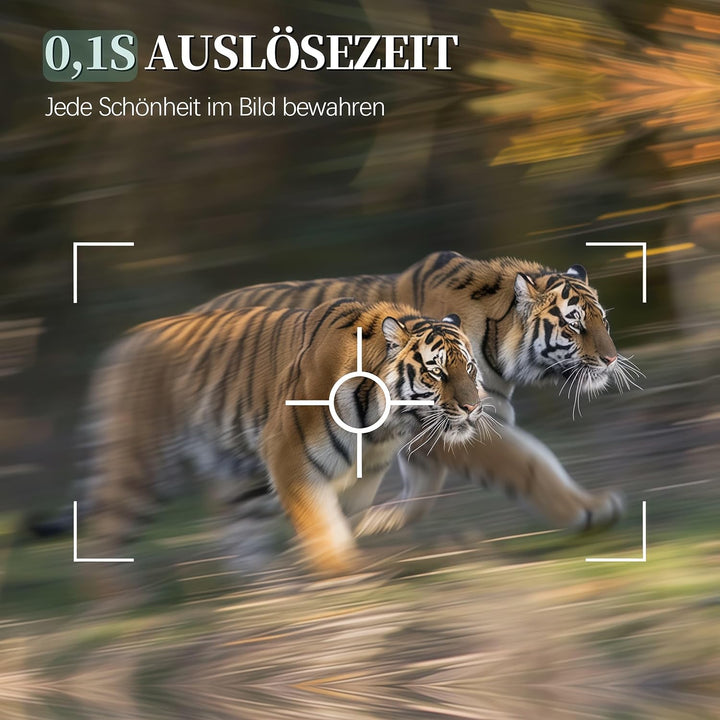 Wildkamera mit Handyübertragung App – 4K Video & 64MP Fotos – WLAN & Bluetooth – Wildtierkamera mit