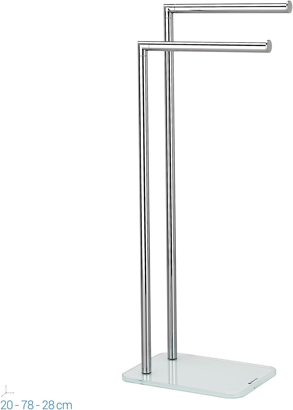 Metaform Handtuchständer in weissem Glas Mod. Zero