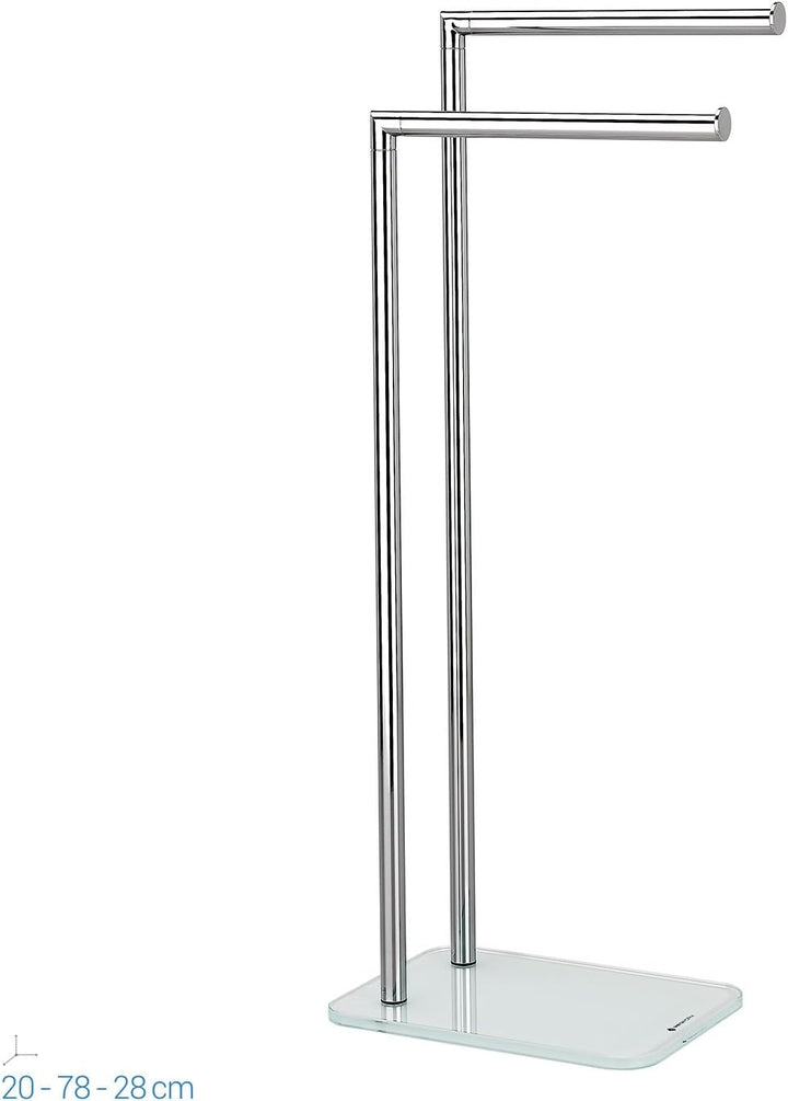 Metaform Handtuchständer in weissem Glas Mod. Zero