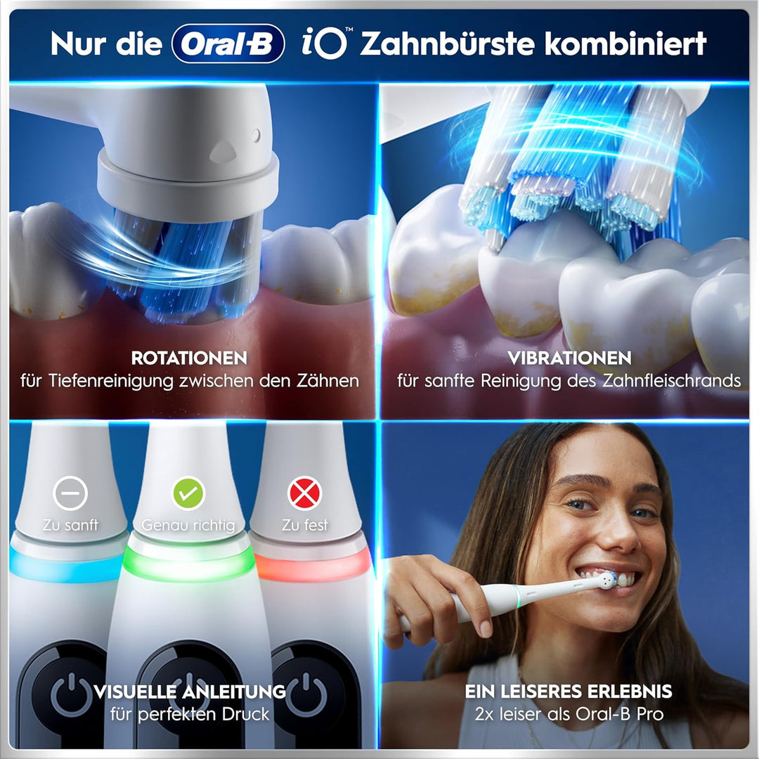 Oral-B iO Series 6 Elektrische Zahnbürste/Electric Toothbrush, 2 Aufsteckbürsten, 5 Putzmodi für Zah
