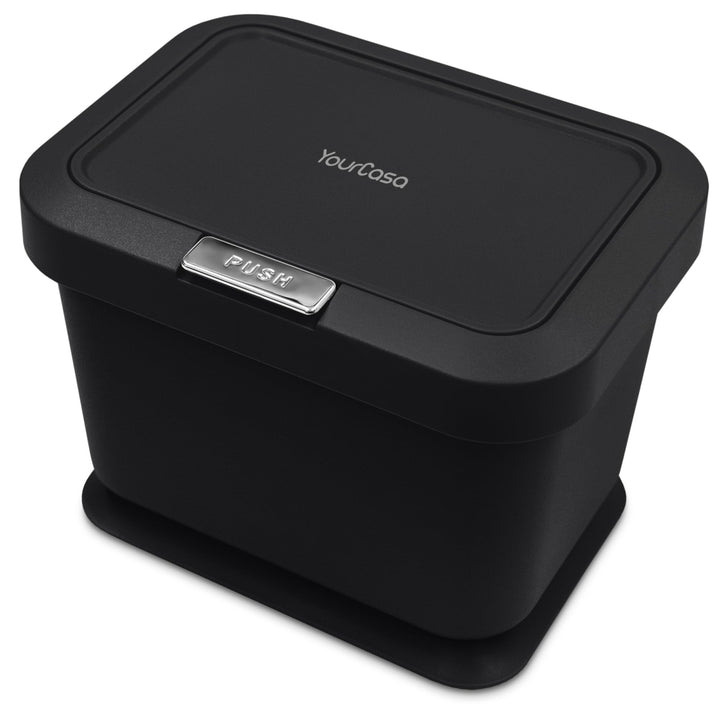 YourCasa Biomülleimer Küche 5L - Deckel mit Knopfdruck-Mechanismus- Komposteimer für alltäglichen Bi