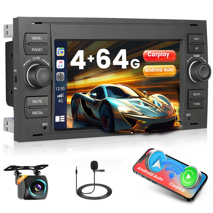 [8Cores 4G+64G] Hikity Autoradio Android 13 Für Ford Transit Focus Fiesta Mondeo S-Max 7'' Display R