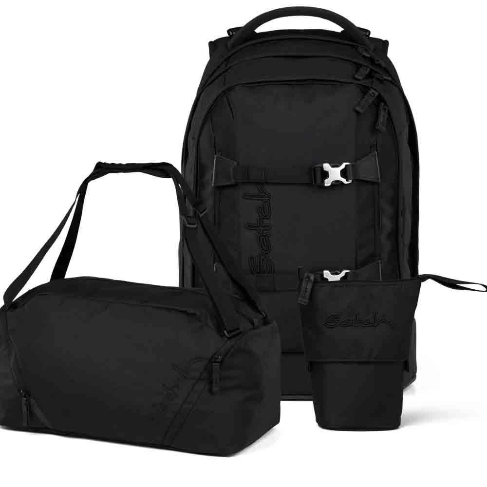 Satch Pack Pencil Slider Edition Schulrucksack Set 3tlg. inkl. Sporttasche (Nordic Black Skandi), No