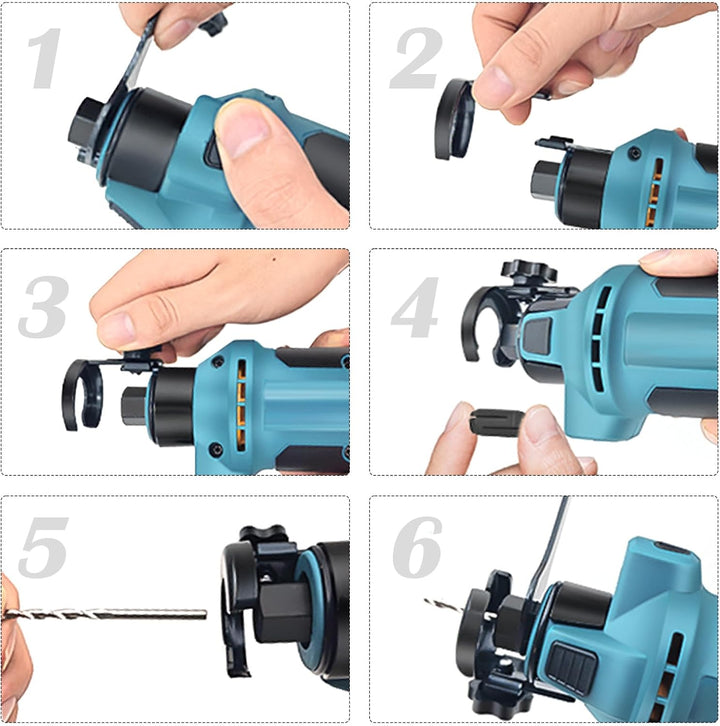 Akku Rotationsschneider Kompatibel mit Makita 18V Akku, 30000 U/min Kabelloses Bürstenloses Hand Rot