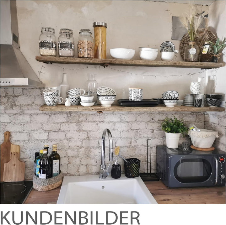 StickerProfis Küchenrückwand selbstklebend Glasoptik - ALTE Mauer - 1.8mm, Versteift, alle Untergrün