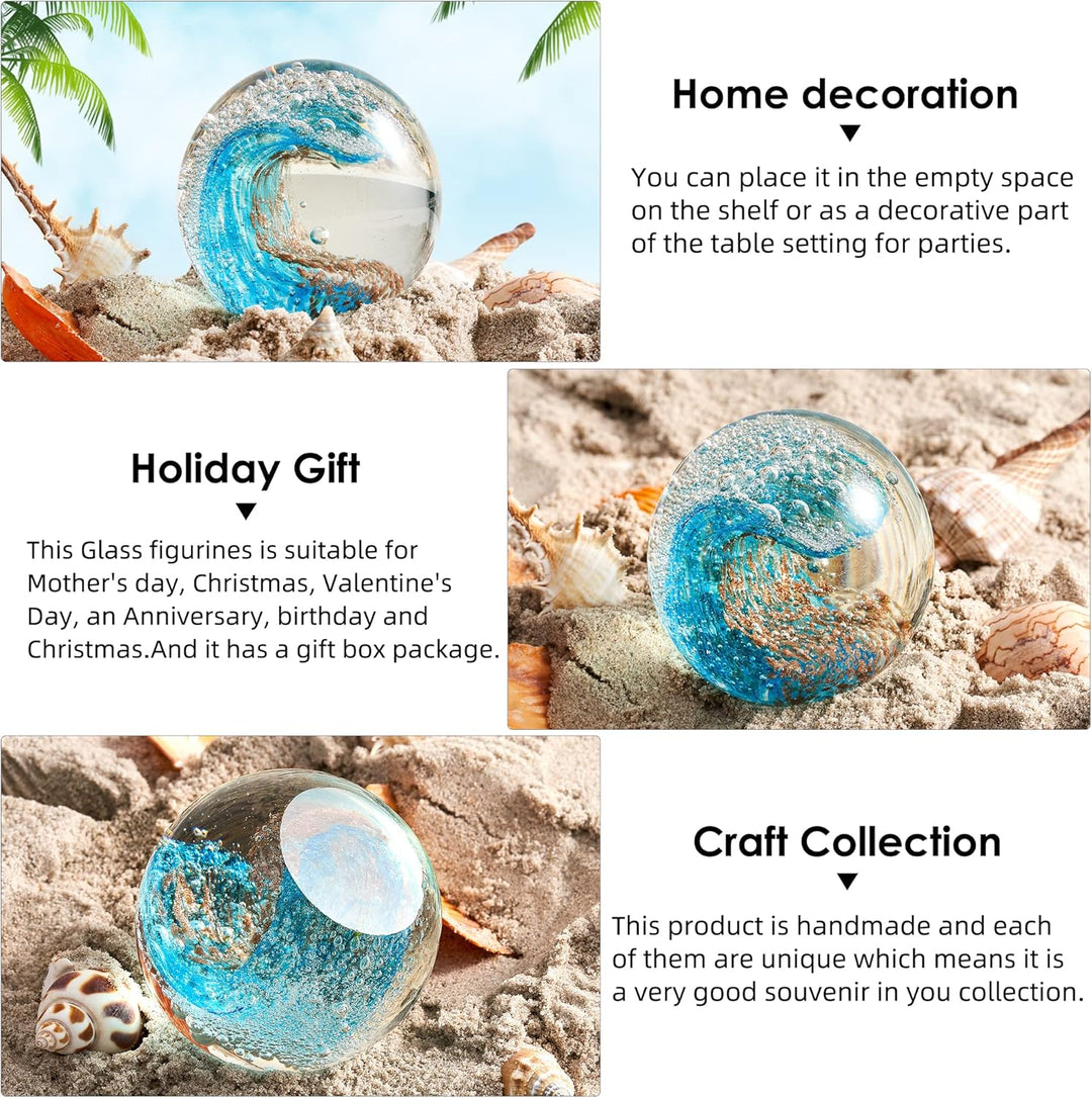 EUSTUMA Farbiges Glas Marine Life Statue, EIN Geschenk Für Marine Life Lovers Wohnkultur, Aquarium D