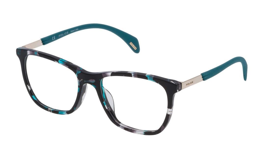 Police Damen VPL630530AE8 Sonnenbrille, Turquoise Havana+Turquoise, 53/16/140