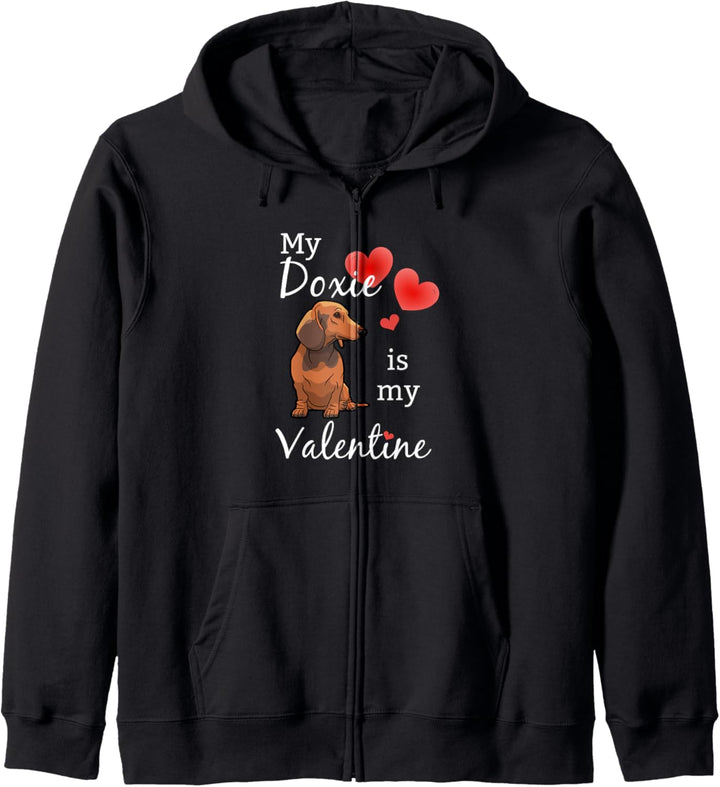 Dackel Valentine, Dackel Geschenk Kapuzenjacke