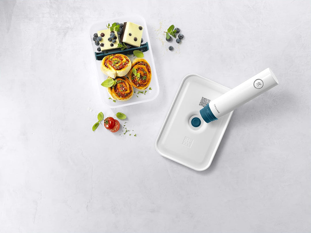 ZWILLING Fresh & Save Vakuum Lunchbox, Grösse L flach, Kunststoff, Semitransparent-La Mer Semitransp