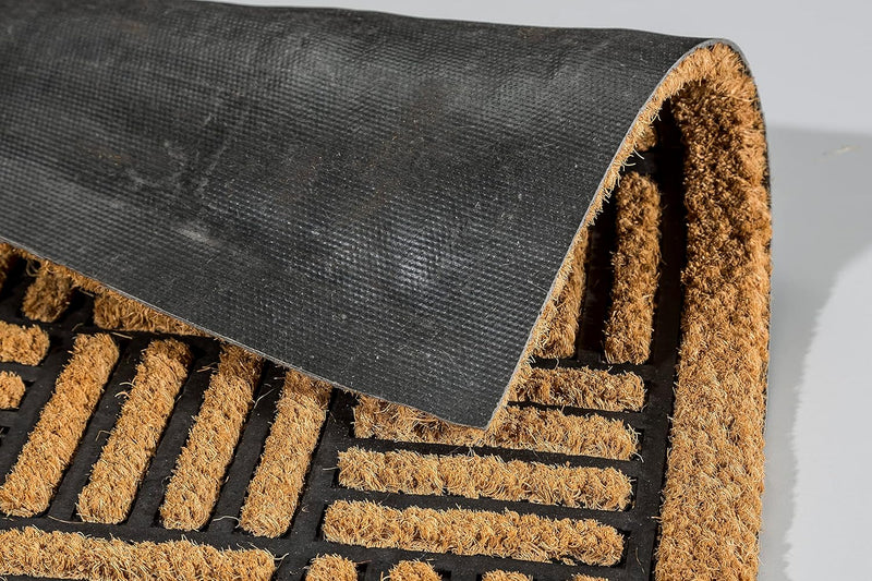 Carpido Fussmatte Kokos Gitter Design – Sauberlauf 40x60 cm 2er Set – Türmatte innen – antibakteriel