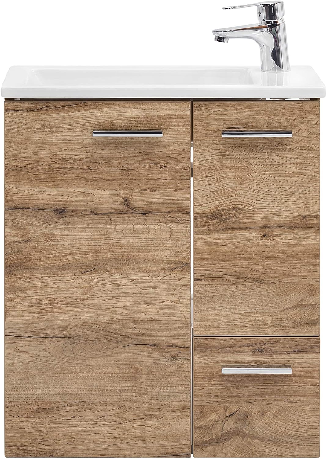 Schildmeyer Matteo Waschtisch 137111, Eiche Landhaus Dekor, 50,0 / 25,0 / 60,0