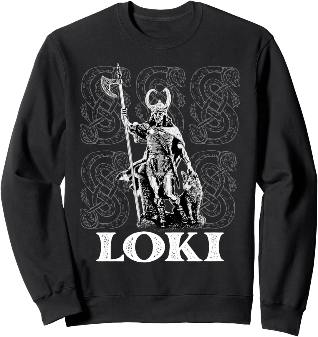 Loki Nordischer Gott Mythologie Gott des Unheils Schlange Sweatshirt