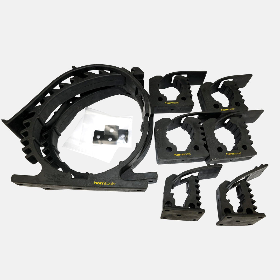 Horntools Quickfist Werkzeughalter Kit 8tlg., Zurr- und Klemmsystem, 2 Super-Quick-, 2 Mini- und 4 S