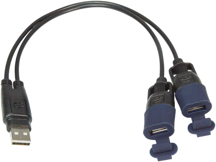 TecMate OptiMATE CABLE O-110, USB Y-Splitter, mit witterungsbeständigem Anschlusssystem OptiMATE USB