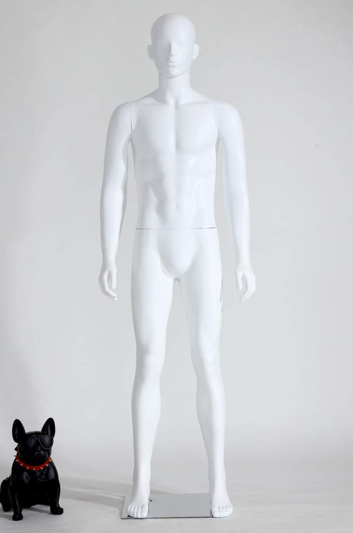 Neu Hochwertig Männlich Mann Maskulin schöne abstrakte Weiss Schaufensterpuppen Matt Nase und Mund g