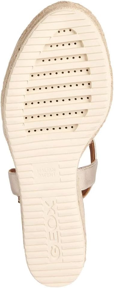 Geox Mädchen D Panarea Espadrille Wedge Sandal 39 EU Lt Gold, 39 EU Lt Gold