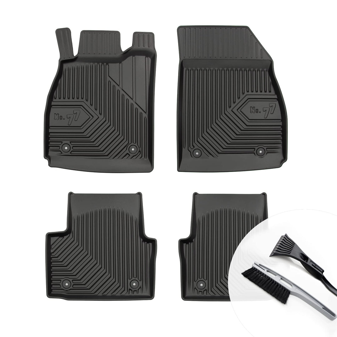 Gummimatten Auto Fussmatten mit Rand Gummi Automatten 4-teilig Set - passend für Opel Insignia A 200