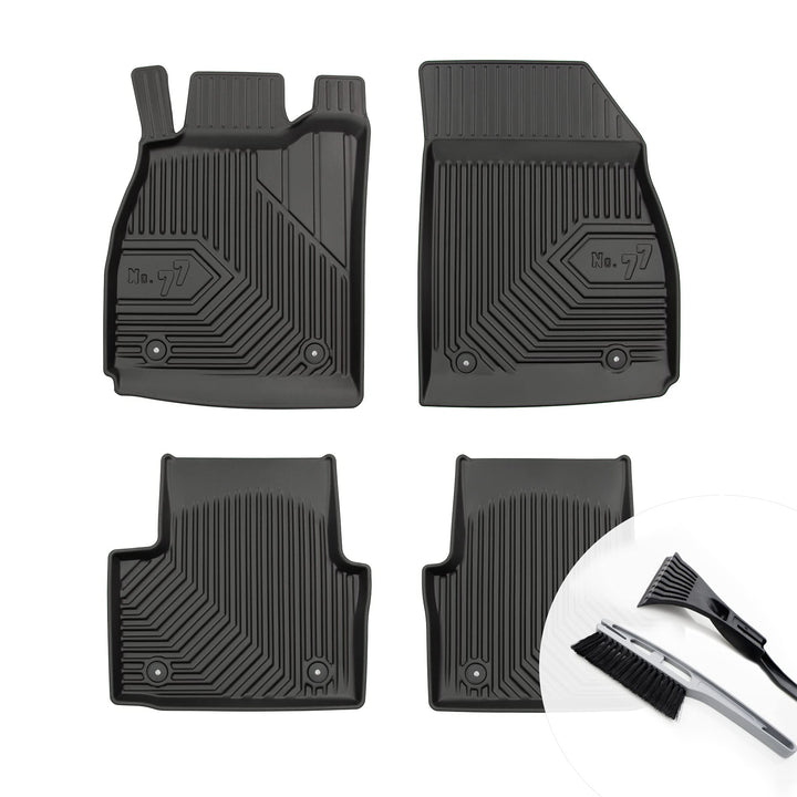 Gummimatten Auto Fussmatten mit Rand Gummi Automatten 4-teilig Set - passend für Opel Insignia A 200
