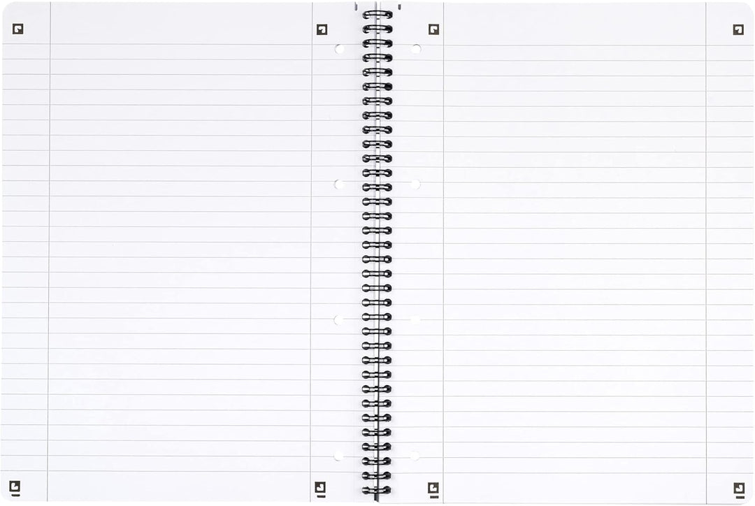 Oxford Touch Collegeblock A4 liniert mit Doppelrand, 80 Blatt, aqua, 10 Stück Single, Single