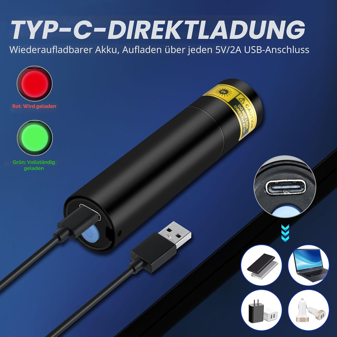 DARKBEAM UV Taschenlampe 365nm Schwarzlicht und 395nm Licht Aufladbar USB, Mini Ultraviolett LED Lic