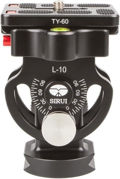 Sirui L-10 Stativneigekopf (Alu, Höhe: 86mm, Gewicht: 0.33kg, Belastbarkeit: 15kg) schwarz mit Wechs