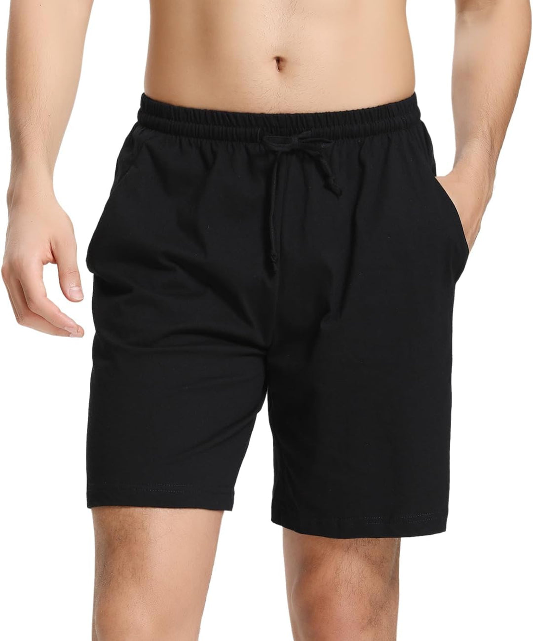 Aseniza Herren Schlafanzughose Kurz Baumwolle Bermuda Schlafshorts Pyjamahose Shorty Sommer Sleephos