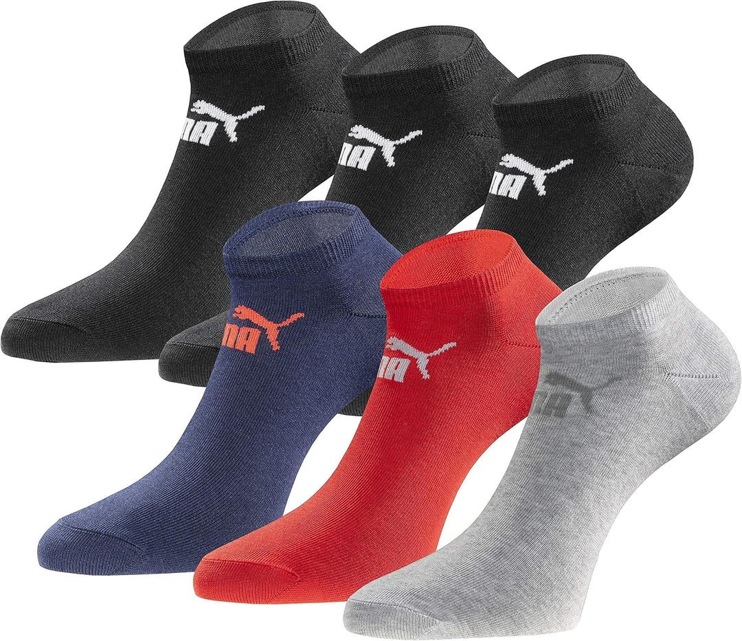 PUMA Sneakersocken 18 Paar Pack Statement Edition - Damen und Herren Black-Blue-Red-Grey Season Gr.,