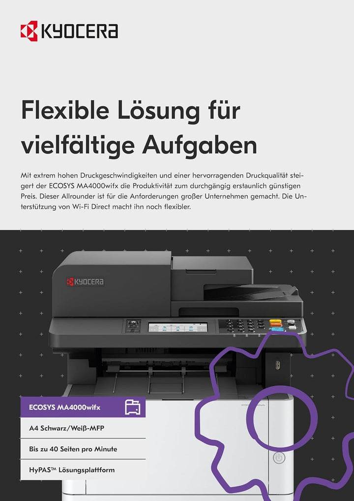 Kyocera Ecosys MA4000wifx/Plus Laserdrucker Multifunktionsgerät. WLAN multifunktionsdrucker. Drucker