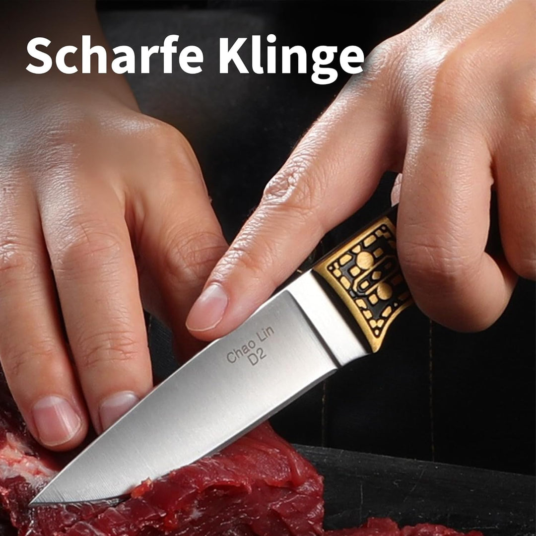 Plys Ausbeinmesser Hand Fleischmesser Outdoor Fleischschneidemesser Kleines Messer mit Scheide Gesch