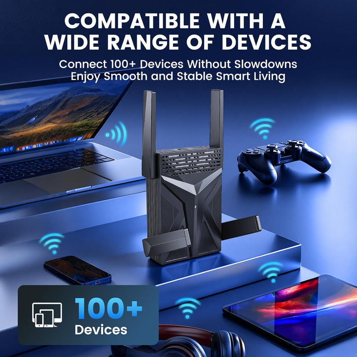 AX1800 WLAN Repeater WiFi 6, WLAN Verstärker Dual Band bis 1800 Mbit/s, Internet Signalverstärker mi