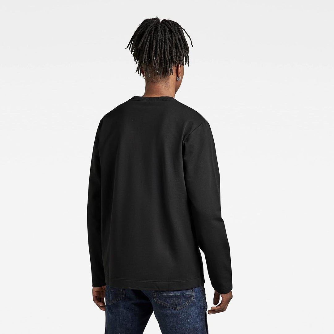 G-STAR Herren Lightweight Sweatshirt T-Shirts, XS Schwarz (Dk Black D21567-d136-6484)