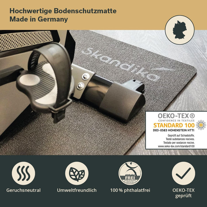 Skandika Bodenschutzmatte für Heimtrainer Rudergeräte und Vibrationsplatten | Made in Germany, Multi