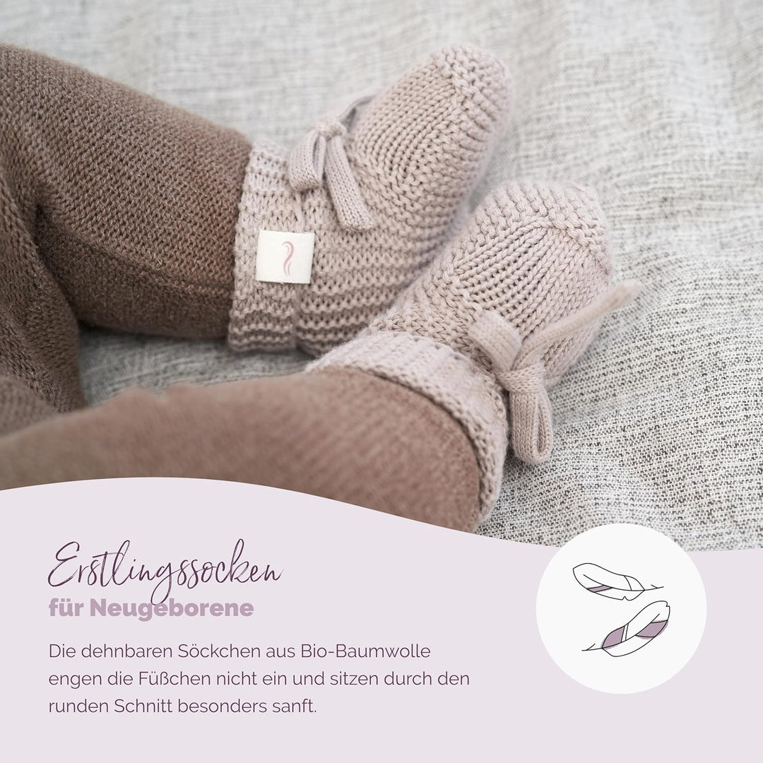 Livella Kuscheltuch „Fuchs“ mit Söckchen - Reine Bio-Baumwolle – Premium Schmusetuch, Kuscheldecke,