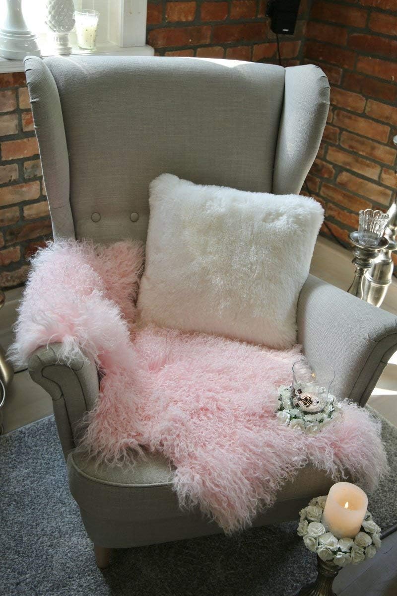 Hollert Lammfell Tibet Sheepskin Monglolisches Schaffell gelockt sehr weich Echtfell Dekoration Läuf