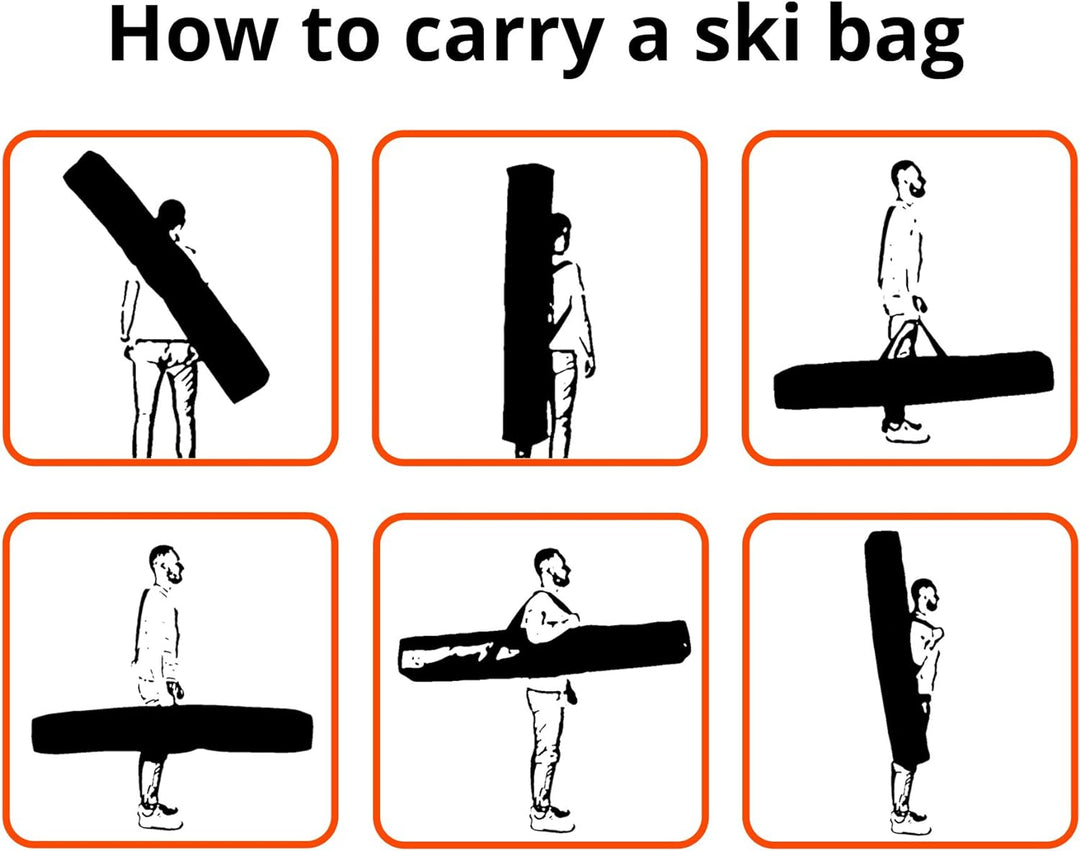 SnowSport Double Ski Bag Skitasche Prestige für 2 Paar Ski und Skistöcke - sehr dick gepolstert - fü