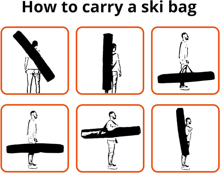 SnowSport Double Ski Bag Skitasche Prestige für 2 Paar Ski und Skistöcke - sehr dick gepolstert - fü