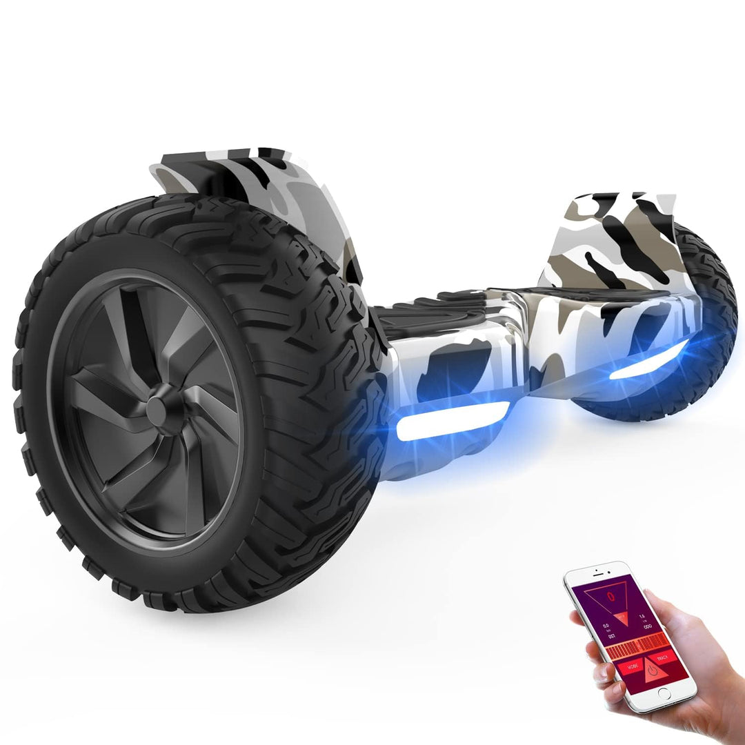 GeekMe Hoverboards Offroad 8.5 Zoll, SUV Hoverboards mit APP, Bluetooth Lautsprecher, Doppelmotor, L