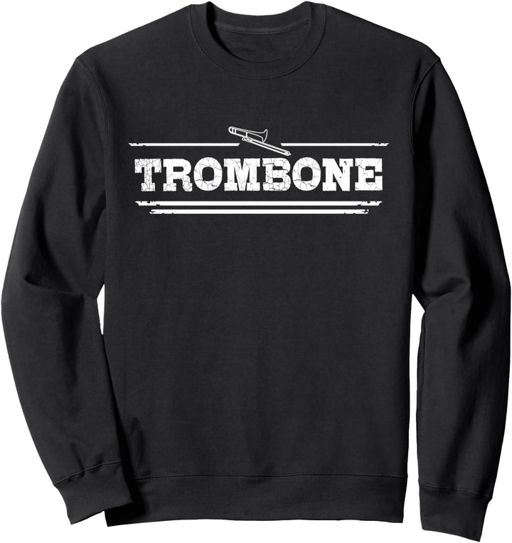Distressed Look Posaune Geschenk für Posaunisten Sweatshirt