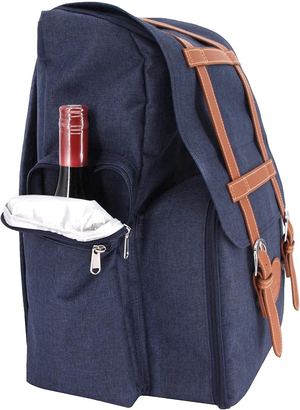 Les Jardins de la Comtesse Picknick-Rucksack, für 4 Personen, Blau, komplett mit Thermofach, robust