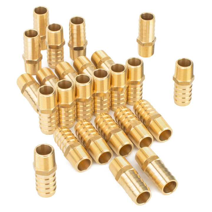 LTWFITTING Messing Fittings Anschluss 3/8" Aussengewinde R x 16 mm Schlauch (25 Stück)
