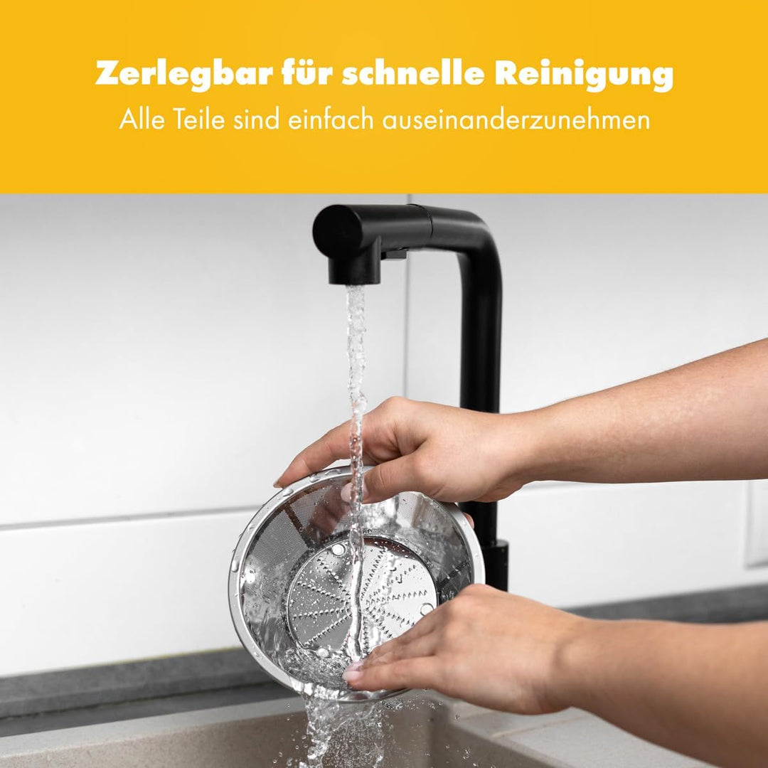 Profi Cook Entsafter PC-AE 1156 Automatik-Saftpresse mit hochwertigem Edelstahl-Gehäuse, 1 Liter Saf