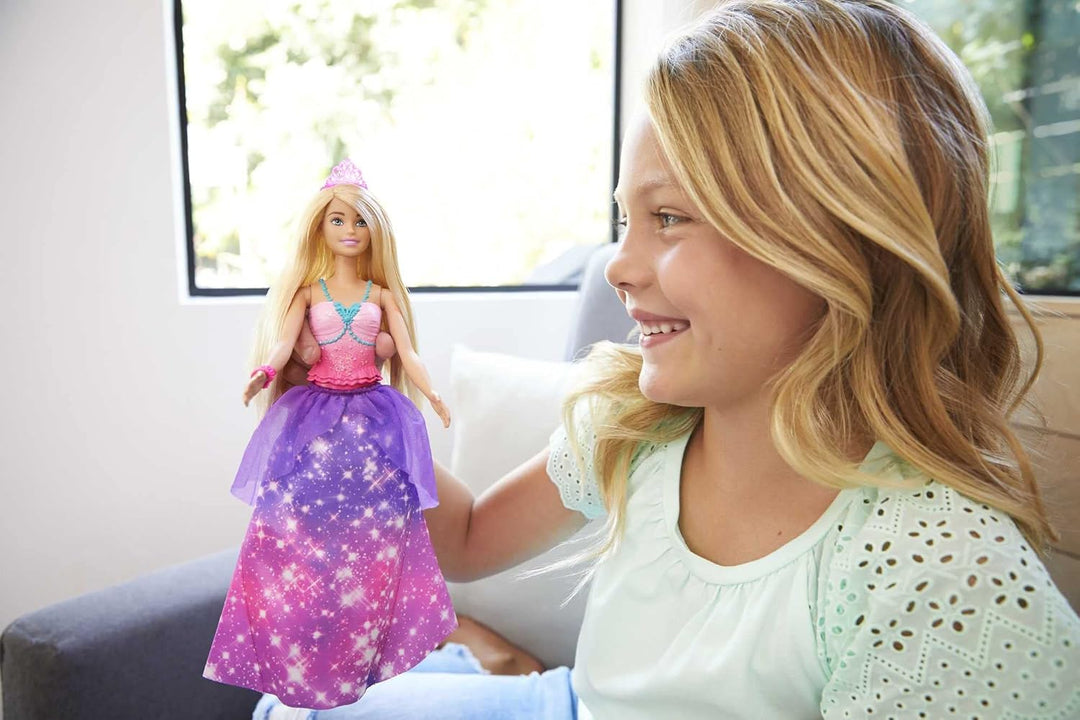 Barbie GTF92 - Dreamtopia 2-in-1 Prinzessin zu Meerjungfrau Verwandlungspuppe (blond, ca. 30 cm) mit