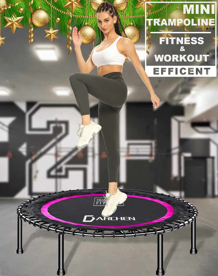 DARCHEN Krtpm Fitness Trampolin Einheitsgrösse 550F - Rosarot - mit Spanngummi-Abdeckung, Einheitsgr