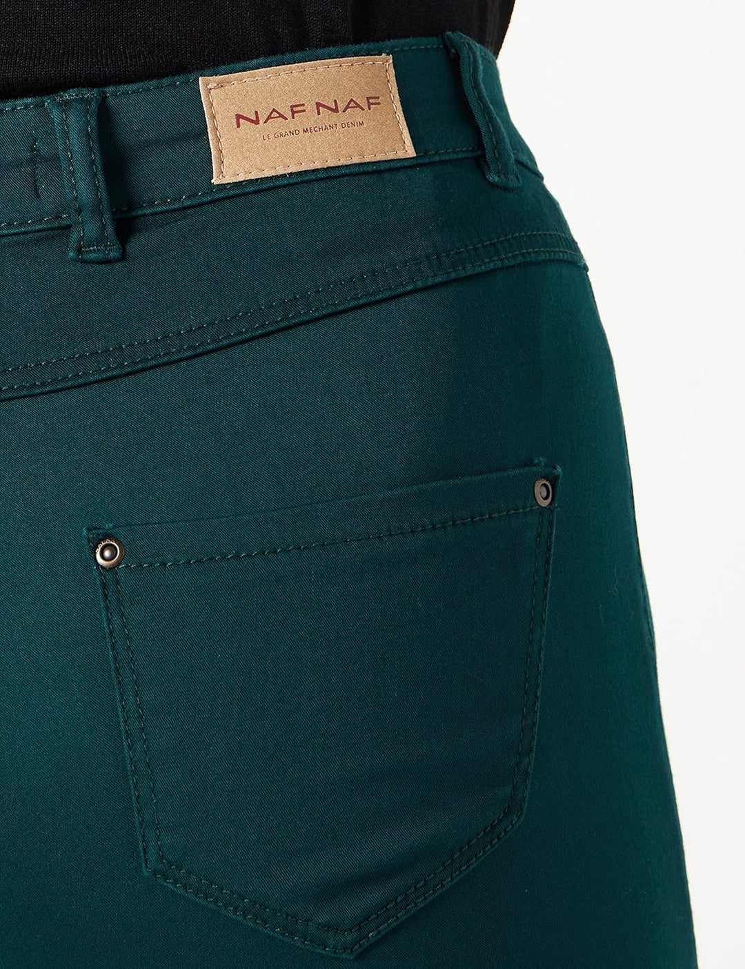 Naf Naf Damen Fpower Skinny Baby Hose 34 Dark Green, 34 Dark Green