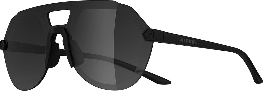ALPINA Unisex Sonnenbrille Sonnenbrille (1er Pack) Einheitsgrösse Ganz Schwarz Matt, Einheitsgrö