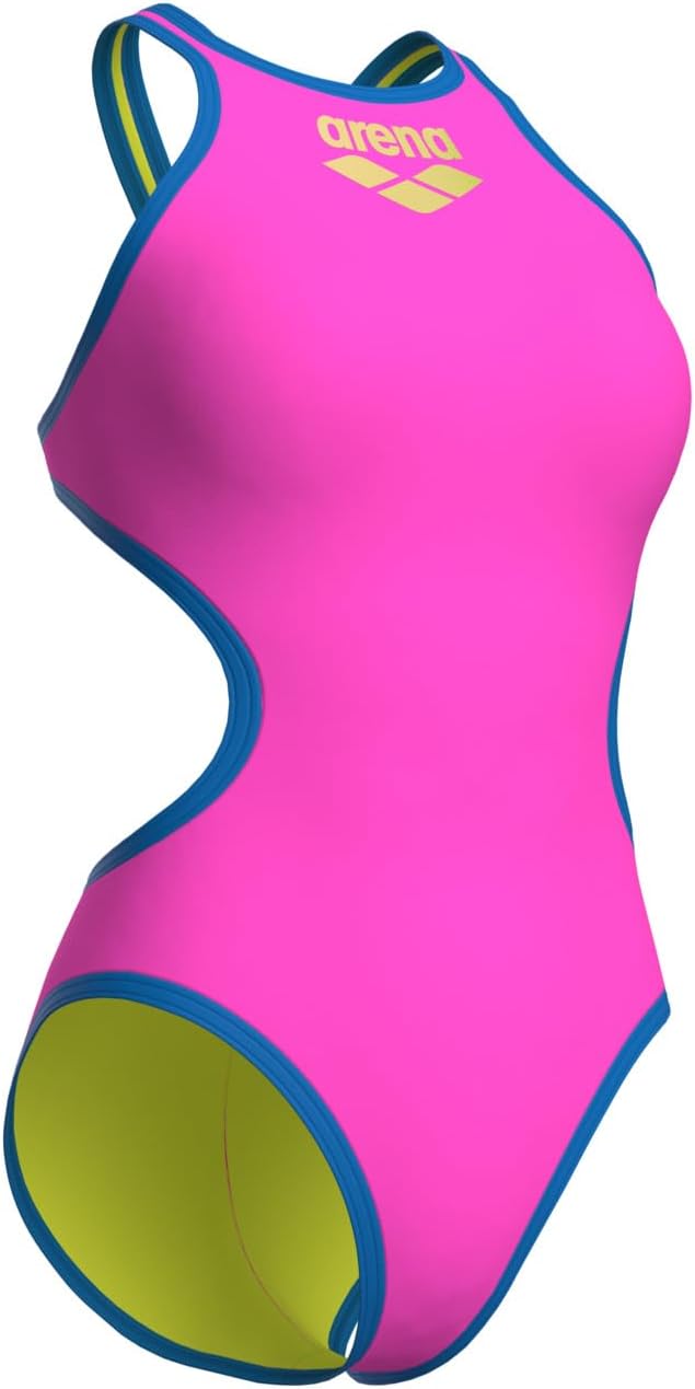 Arena Damen W Arena One Biglogo One Piece Badeanzüge (1er Pack) 30 Shocking Pink-blue River, 30 Shoc