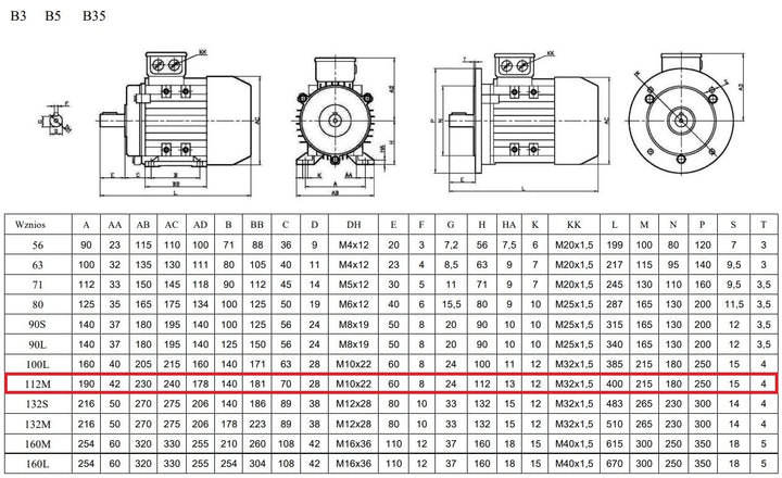 Elektromotor 4kW 1435rpm 3-phas. 400/690V Drehstrommotor MOLL-MOTOR Energiesparmotor S1 B3 Wellendur