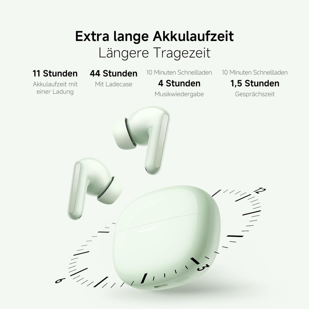 XIAOMI Redmi Buds 8, Kopfhörer, 50dB ANC, 11h+44h Akku, Schwarz | 11mm Dynamisch, Hi-Res, 3-Mic KI-A