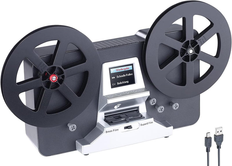 Somikon Filmscanner: HD-XL-Film-Scanner & -Digitalisierer für Super 8 & 8 mm, bis 7"-Rollen (Super8